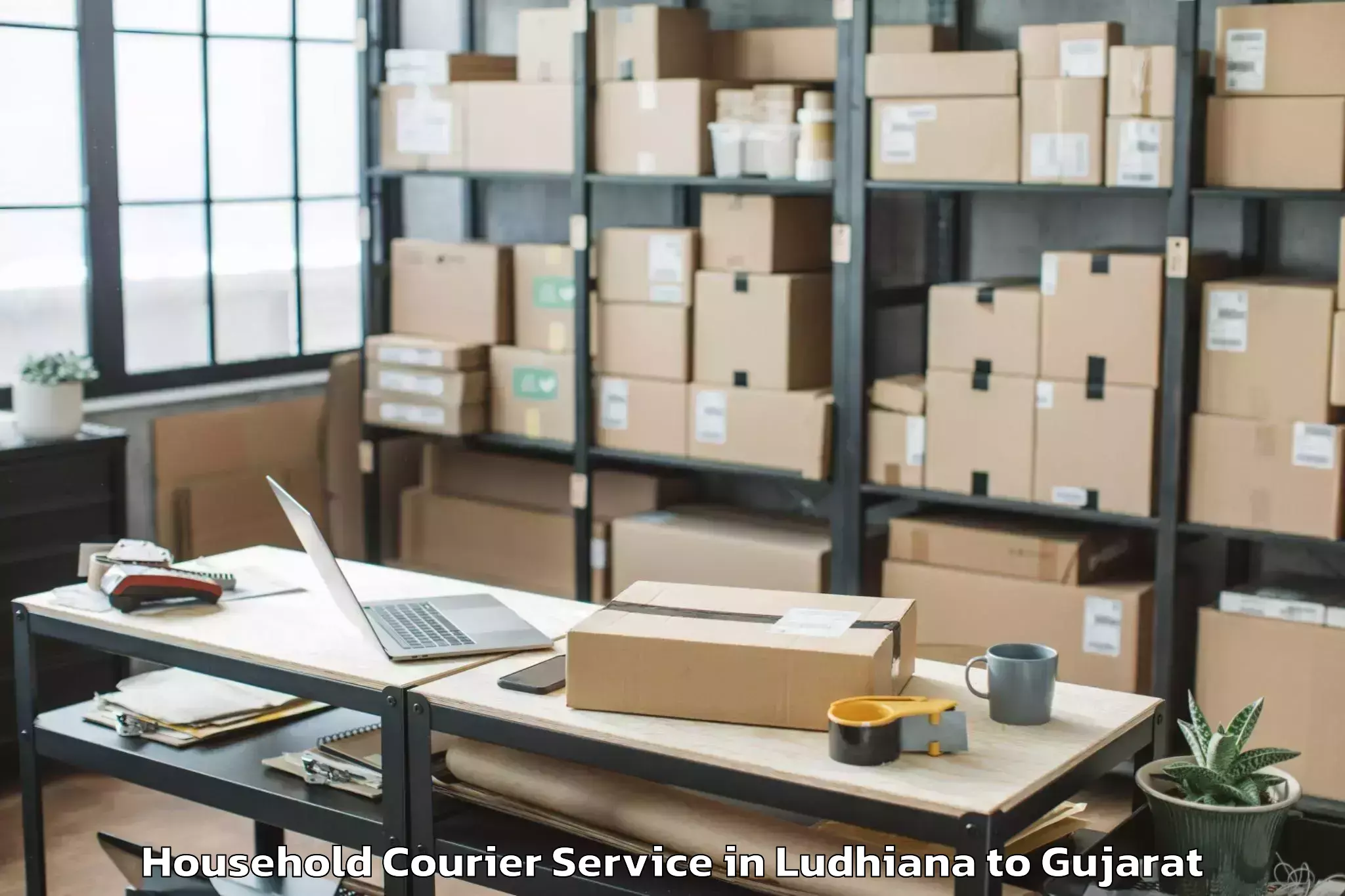 Quality Ludhiana to Tharad Household Courier